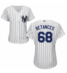 Womens Majestic New York Yankees 68 Dellin Betances Authentic White Home MLB Jersey