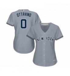 Womens New York Yankees 0 Adam Ottavino Authentic Grey Road Baseball Jersey 