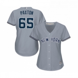 Womens New York Yankees 65 James Paxton Authentic Grey Road Baseball Jersey 