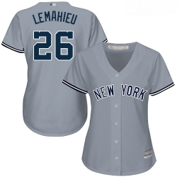 Yankees #26 DJ LeMahieu Grey Road Women Stitched Baseball Jersey