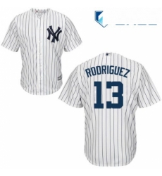 Youth Majestic New York Yankees 13 Alex Rodriguez Authentic White Home MLB Jersey