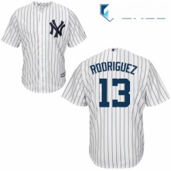 Youth Majestic New York Yankees 13 Alex Rodriguez Authentic White Home MLB Jersey