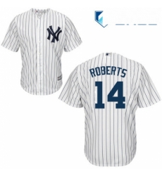 Youth Majestic New York Yankees 14 Brian Roberts Replica White Home MLB Jersey