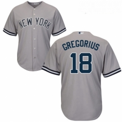 Youth Majestic New York Yankees 18 Didi Gregorius Authentic Grey Road MLB Jersey