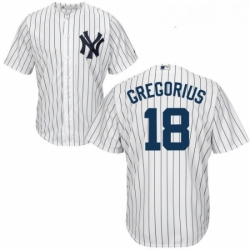 Youth Majestic New York Yankees 18 Didi Gregorius Replica White Home MLB Jersey