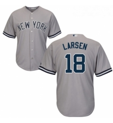 Youth Majestic New York Yankees 18 Don Larsen Authentic Grey Road MLB Jersey