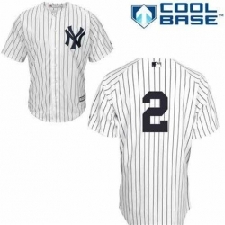 Youth Majestic New York Yankees 2 Derek Jeter No Name On Back MLB Jerseys