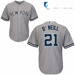 Youth Majestic New York Yankees 21 Paul ONeill Authentic Grey Road MLB Jersey