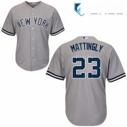 Youth Majestic New York Yankees 23 Don Mattingly Replica Grey Road MLB Jersey