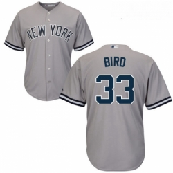 Youth Majestic New York Yankees 33 Greg Bird Authentic Grey Road MLB Jersey