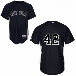 Youth Majestic New York Yankees 42 Mariano Rivera Replica Black MLB Jersey