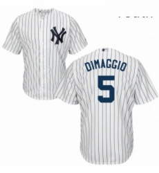 Youth Majestic New York Yankees 5 Joe DiMaggio Authentic White Home MLB Jersey