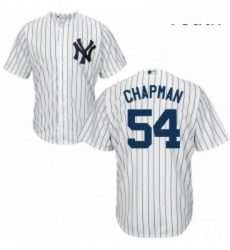 Youth Majestic New York Yankees 54 Aroldis Chapman Authentic White Home MLB Jersey