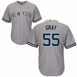 Youth Majestic New York Yankees 55 Sonny Gray Authentic Grey Road MLB Jersey 
