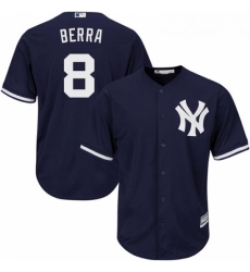 Youth Majestic New York Yankees 8 Yogi Berra Authentic Navy Blue Alternate MLB Jersey
