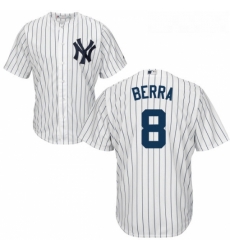 Youth Majestic New York Yankees 8 Yogi Berra Authentic White Home MLB Jersey