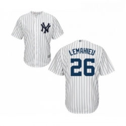 Youth New York Yankees 26 DJ LeMahieu Authentic White Home Baseball Jersey 