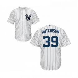 Youth New York Yankees 39 Drew Hutchison Authentic White Home Baseball Jersey 