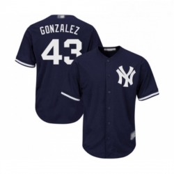 Youth New York Yankees 43 Gio Gonzalez Authentic Navy Blue Alternate Baseball Jersey 