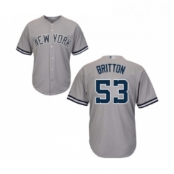 Youth New York Yankees 53 Zach Britton Authentic Grey Road Baseball Jersey 