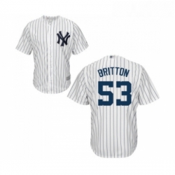Youth New York Yankees 53 Zach Britton Authentic White Home Baseball Jersey 
