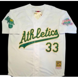 Men Mitchell & Ness Oakland Athletics #33 Jose Canseco World Series Jersey