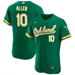 Men Oakland Athletics 10 Nick Allen Green Flex Base Stitched Jersey