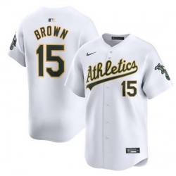Men Oakland Athletics 15 Seth Brown White Home Limited Stitched Jersey