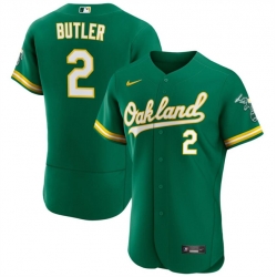 Men Oakland Athletics 2 Lawrence Butler Green Flex Base Stitched Jersey