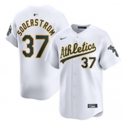 Men Oakland Athletics 37 Tyler Soderstrom White Home Limited Stitched Jersey