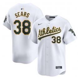 Men Oakland Athletics 38 JP Sears White Home Limited Stitched Jersey