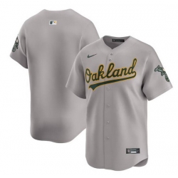 Men Oakland Athletics Blank Grey Away Limited Stitched Jersey