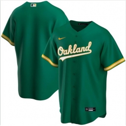 Men Oakland Athletics Nike Green Blank Jersey II