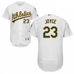 Mens Majestic Oakland Athletics 23 Matt Joyce White Flexbase Authentic Collection MLB Jersey