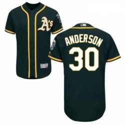 Mens Majestic Oakland Athletics 30 Brett Anderson Green Alternate Flex Base Authentic Collection MLB Jersey