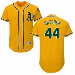 Mens Majestic Oakland Athletics 44 Chris Hatcher Gold Alternate Flex Base Authentic Collection MLB Jersey