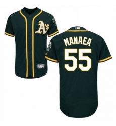 Mens Majestic Oakland Athletics 55 Sean Manaea Green Alternate Flex Base Authentic Collection MLB Jersey