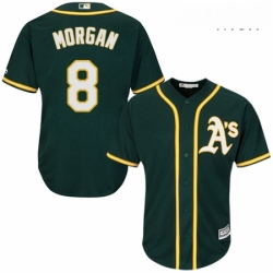Mens Majestic Oakland Athletics 8 Joe Morgan Replica Green Alternate 1 Cool Base MLB Jersey