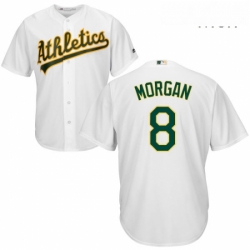 Mens Majestic Oakland Athletics 8 Joe Morgan Replica White Home Cool Base MLB Jersey