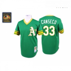 Mens Mitchell and Ness Oakland Athletics 33 Jose Canseco Authentic Green Throwback MLB Jersey