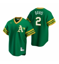Mens Nike Oakland Athletics 2 Khris Davis Kelly Green Cooperstown Collection Road Stitched Baseball Jersey