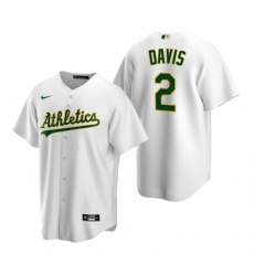 Mens Nike Oakland Athletics 2 Khris Davis White Home Stitched Baseball Jersey