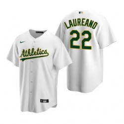 Mens Nike Oakland Athletics 22 Ramon Laureano White Home Stitched Baseball Jersey