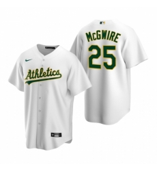 Mens Nike Oakland Athletics 25 Mark McGwire White Home Stitched Baseball Jerse