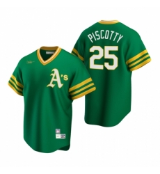 Mens Nike Oakland Athletics 25 Stephen Piscotty Kelly Green Cooperstown Collection Road Stitched Baseball Jersey