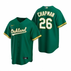 Mens Nike Oakland Athletics 26 Matt Chapman Green Alternate Stitched Baseball Jersey