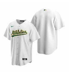 Mens Nike Oakland Athletics Blank White Home Stitched Baseball Jersey