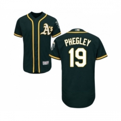 Mens Oakland Athletics 19 Josh Phegley Green Alternate Flex Base Authentic Collection Baseball Jersey