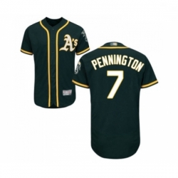 Mens Oakland Athletics 7 Cliff Pennington Green Alternate Flex Base Authentic Collection Baseball Jersey