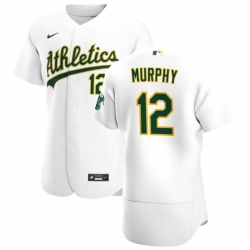 Oakland Athletics 12 Sean Murphy Men Nike White Home 2020 Authentic Player MLB Jersey